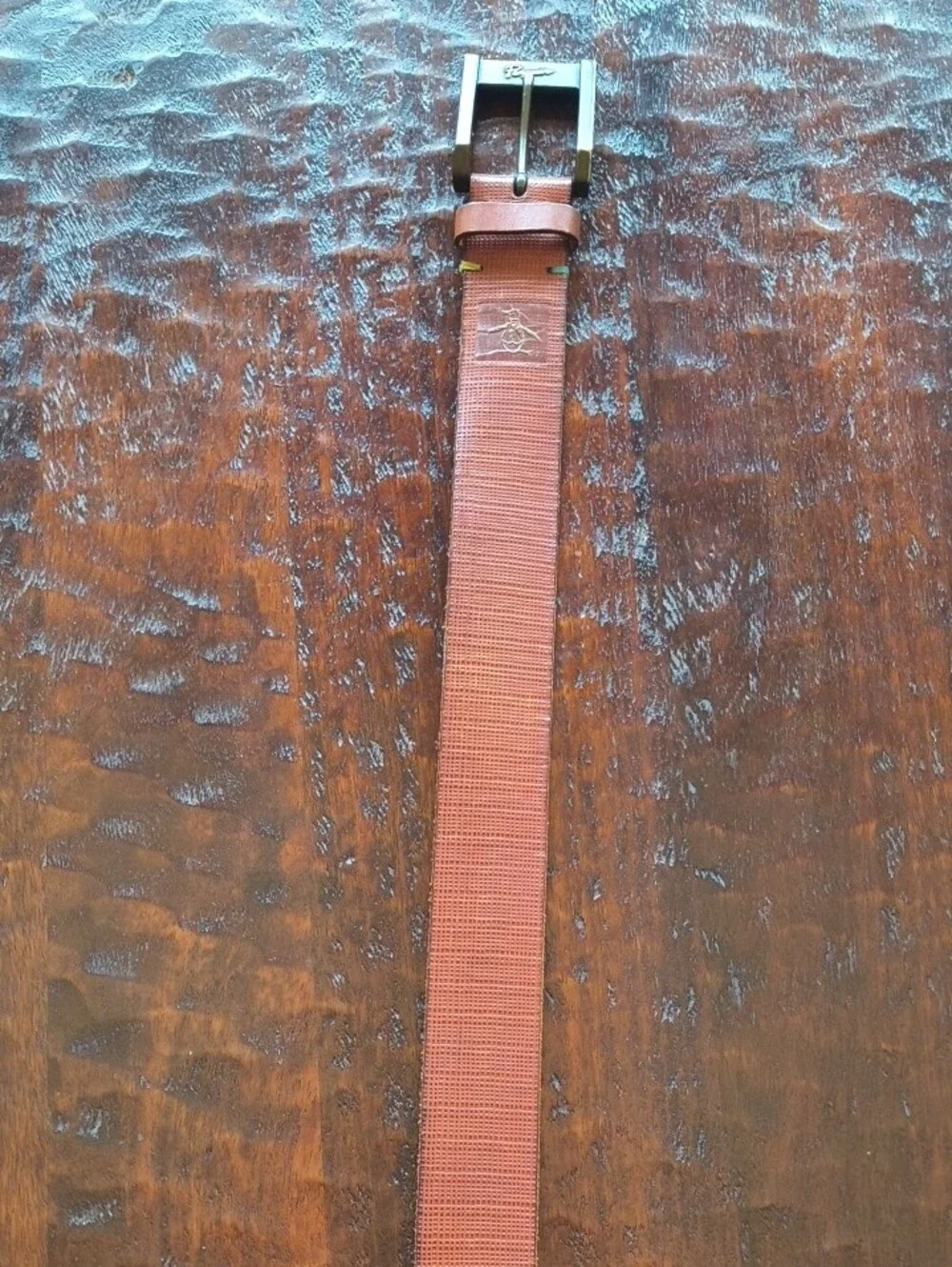 Original Penguin Brown Leather Belt Men's Sz 34